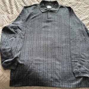 Vintage Geoffrey Beene 100% Lambswool Sweater Mens Large 2 Button Gray